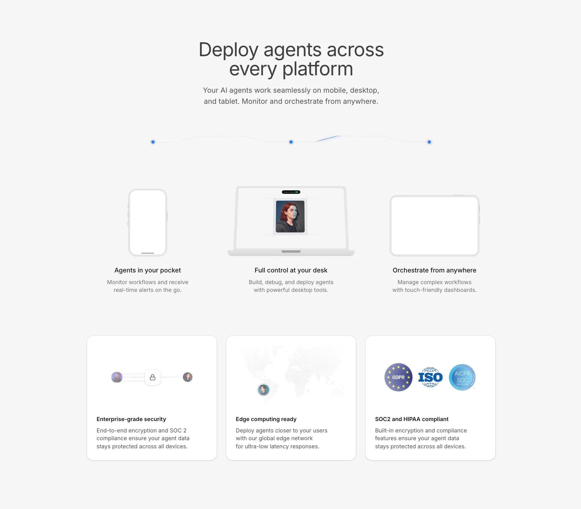 Feature Section with Skeleton Illustration