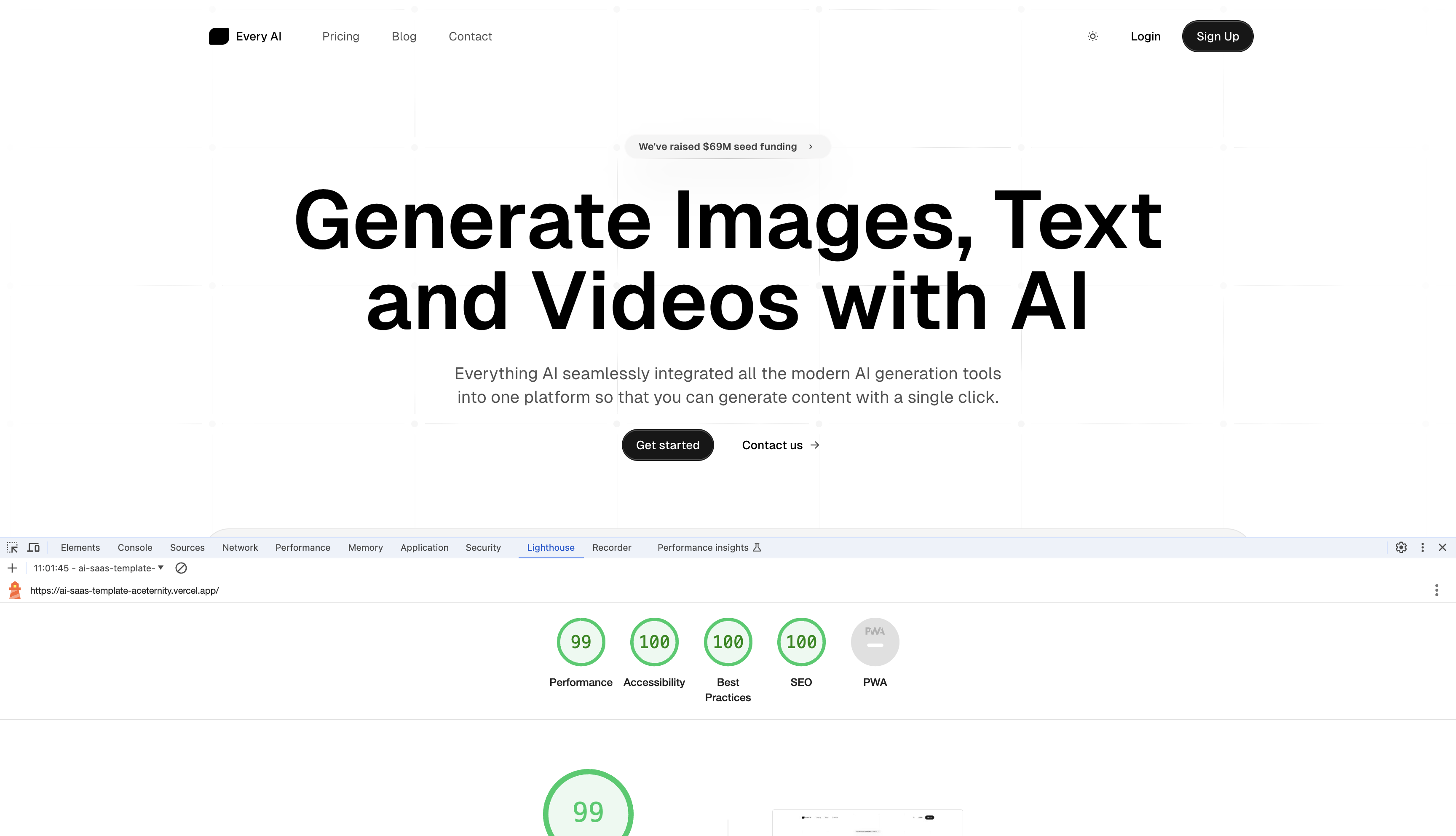 Hero Image Section For AI SaaS Template