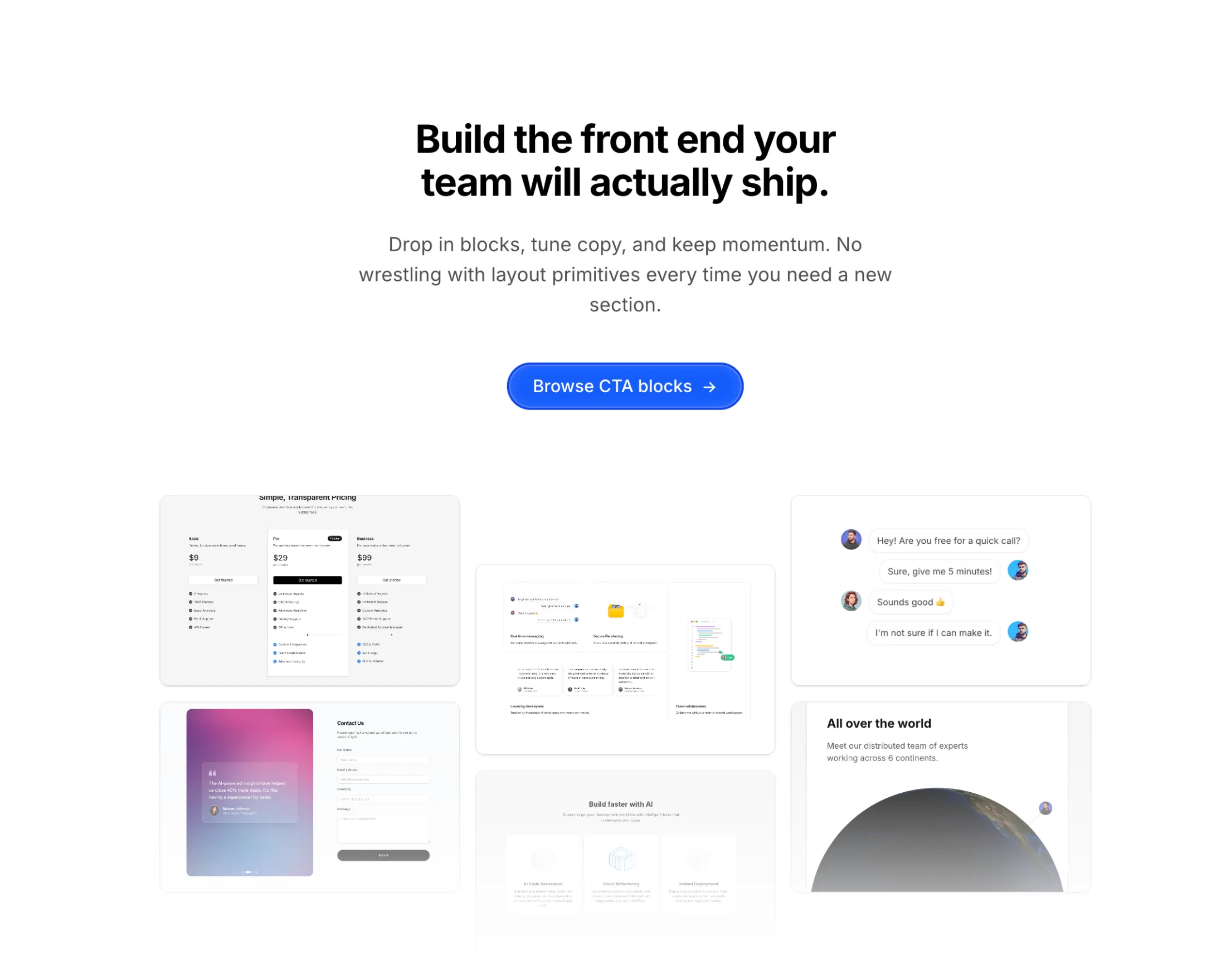 CTA Centered Masonry Gallery