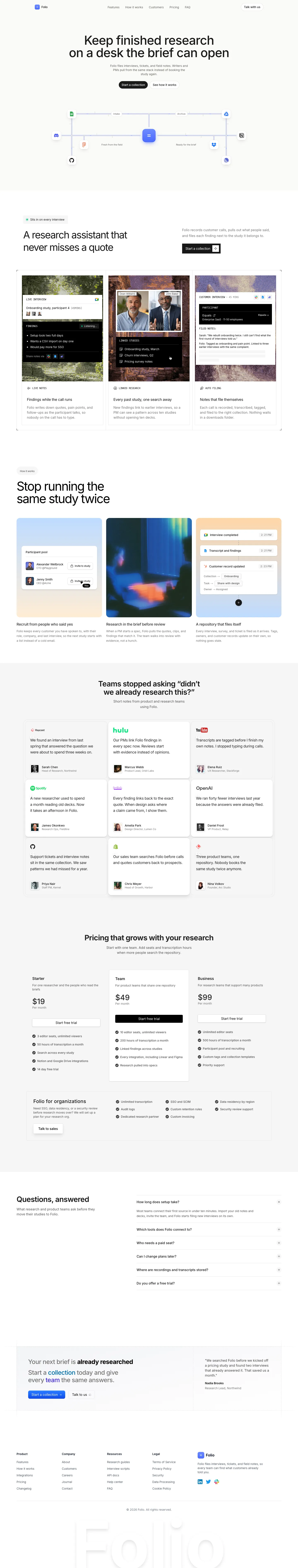 SaaS Landing Page full page preview