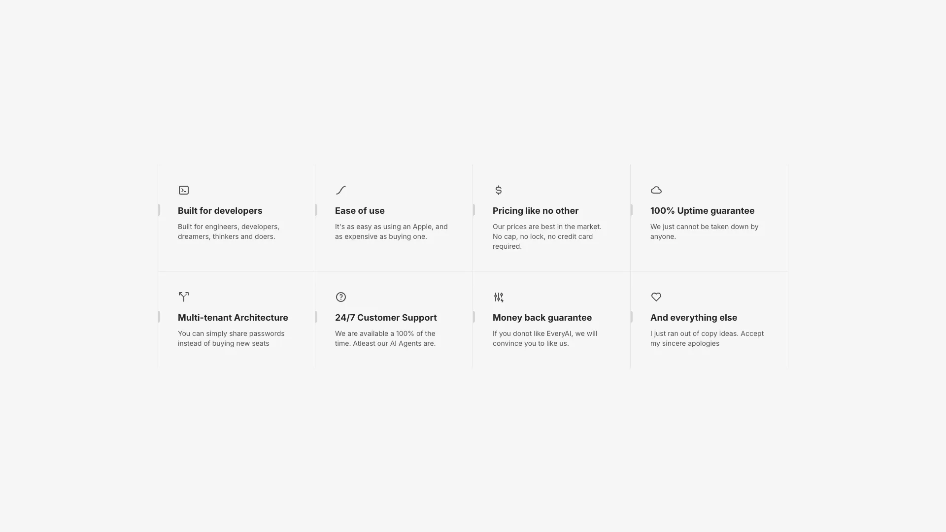 Features Section With Hover Effects