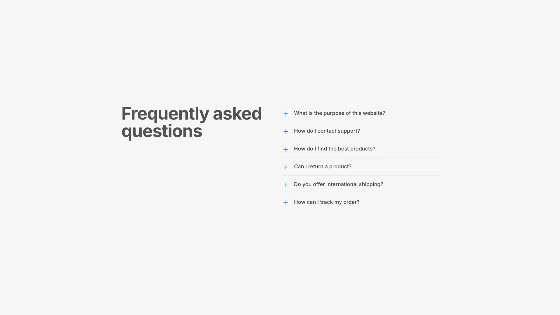 Frequently Asked Questions Accordion