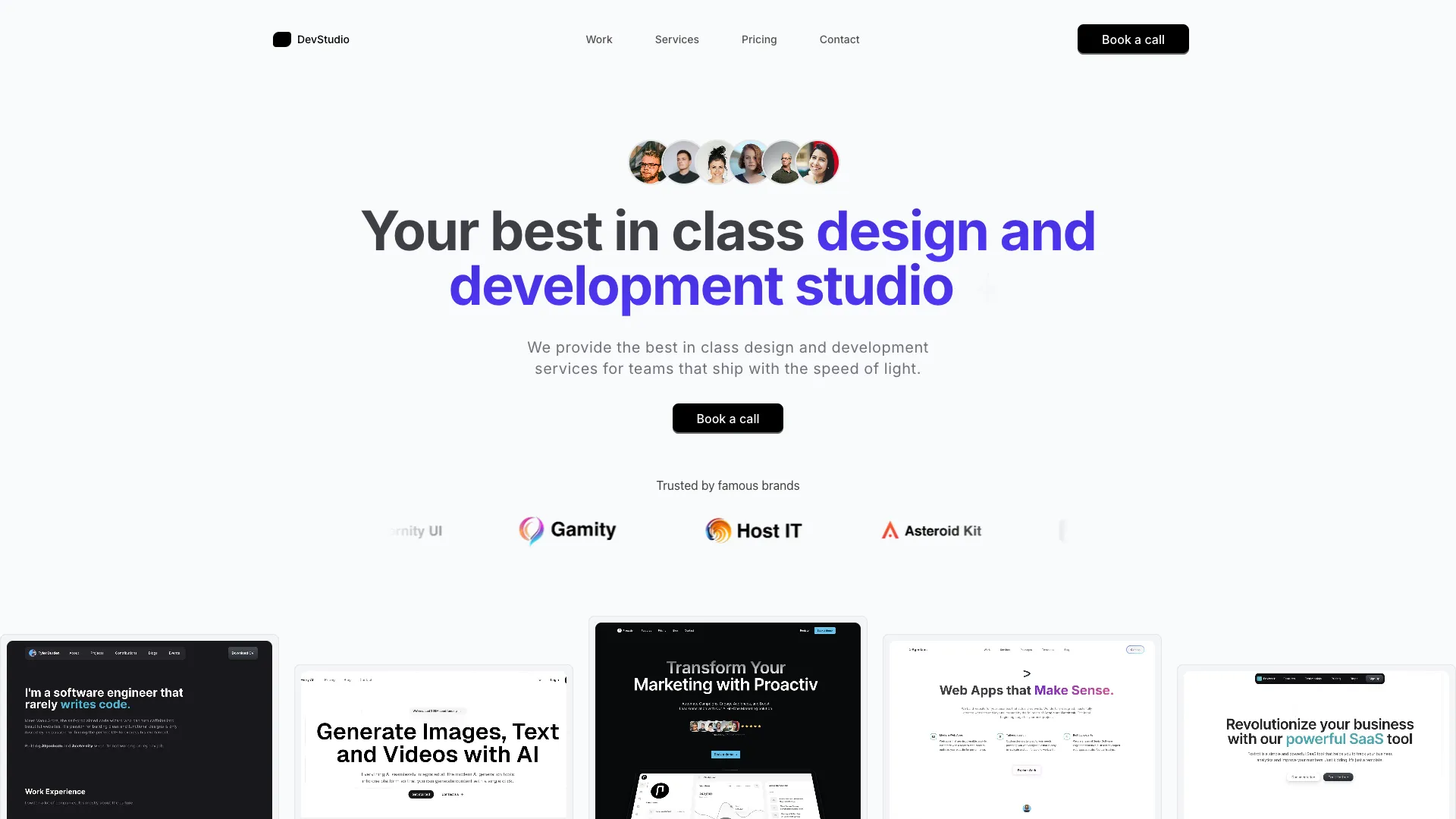 Hero Section With Images Grid and Navbar