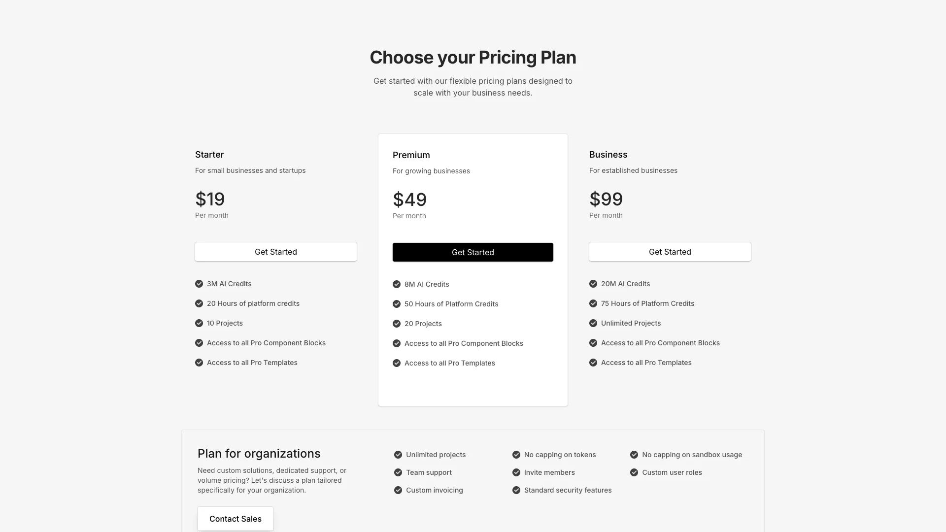 Pricing Page With Featured And Enterprise