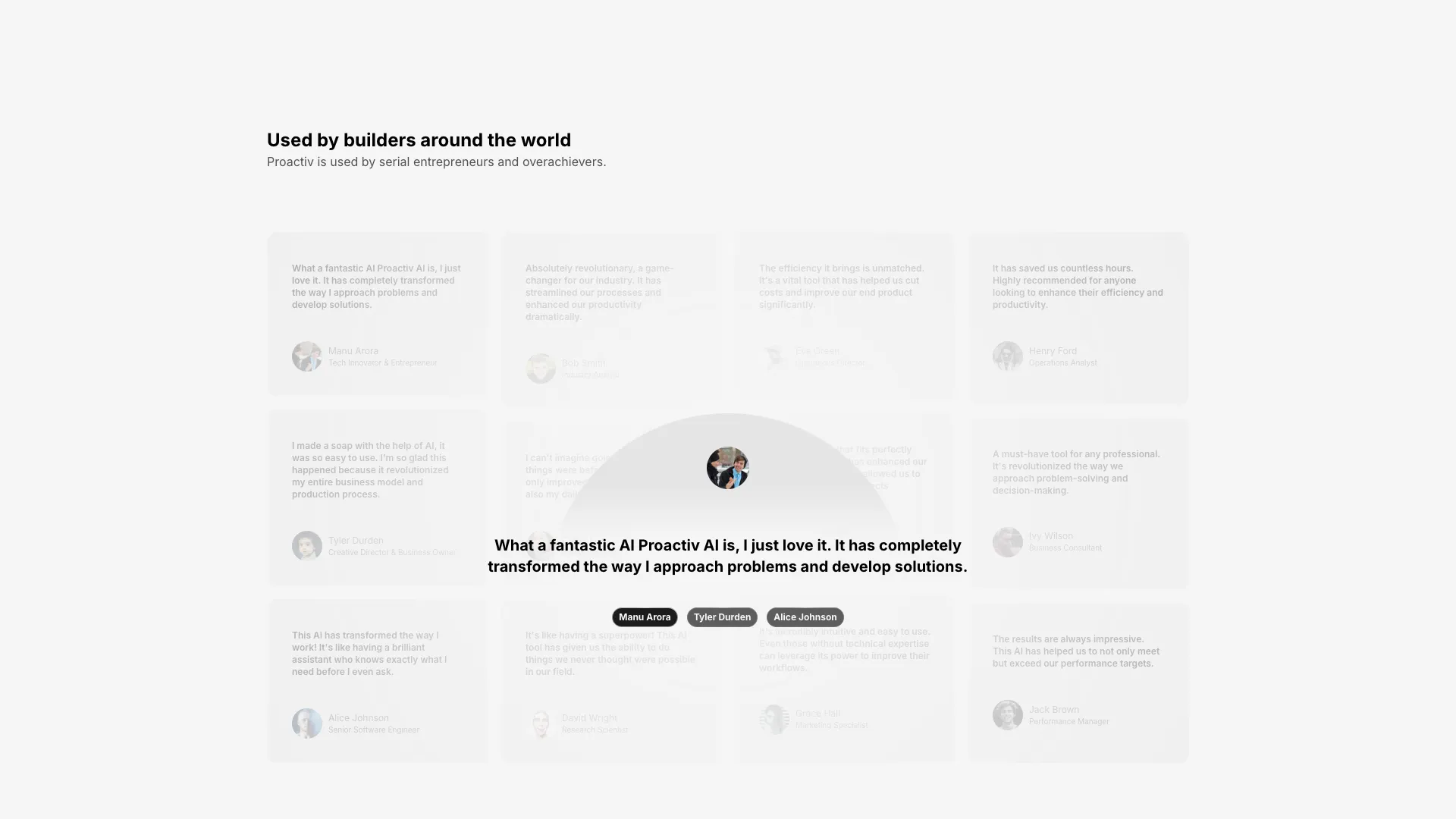 Testimonials Grid With Centered Carousel