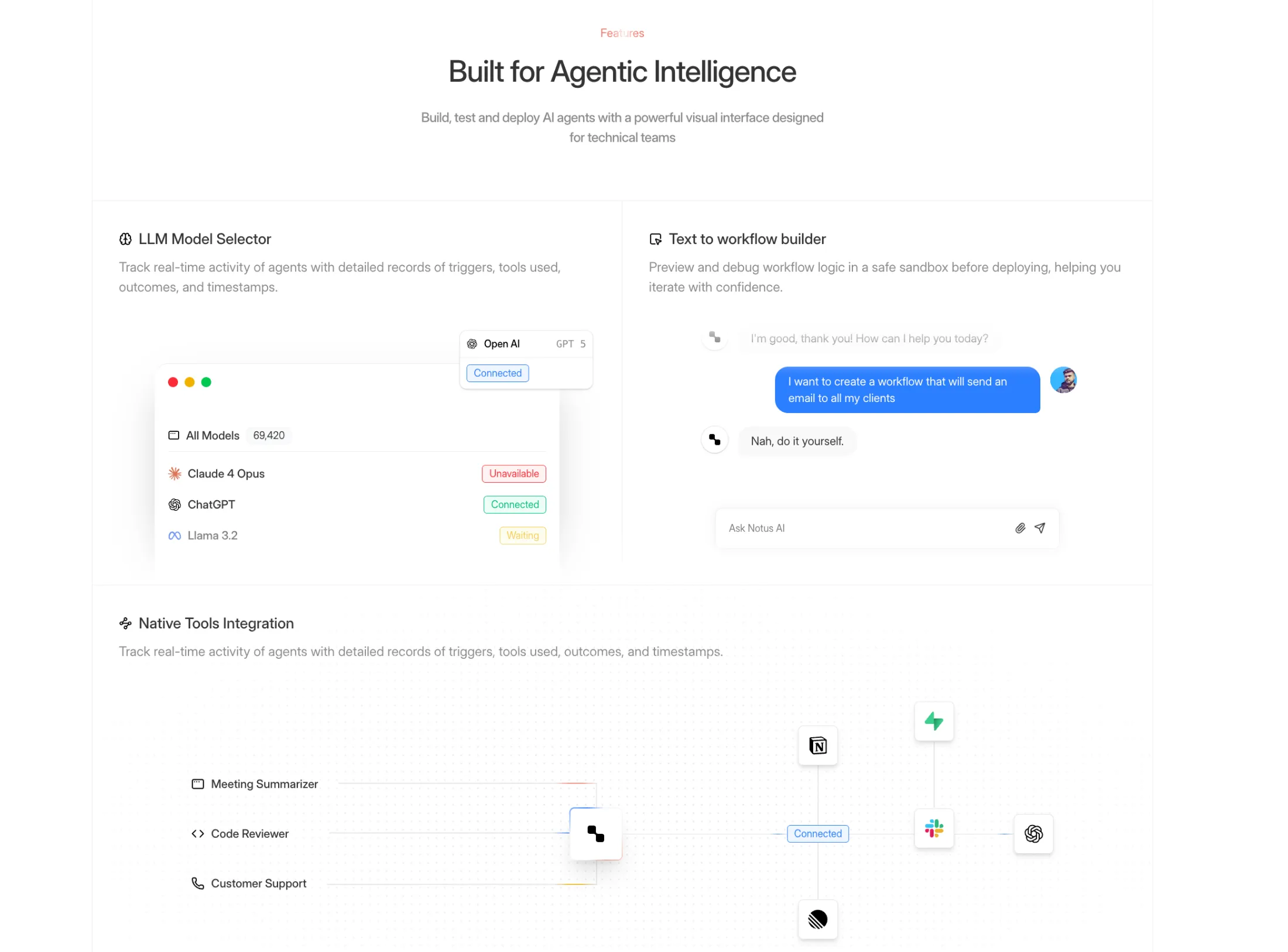 Notus features